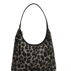 Ladies' Plush Casual Bag Leopard Print Niche Alternative