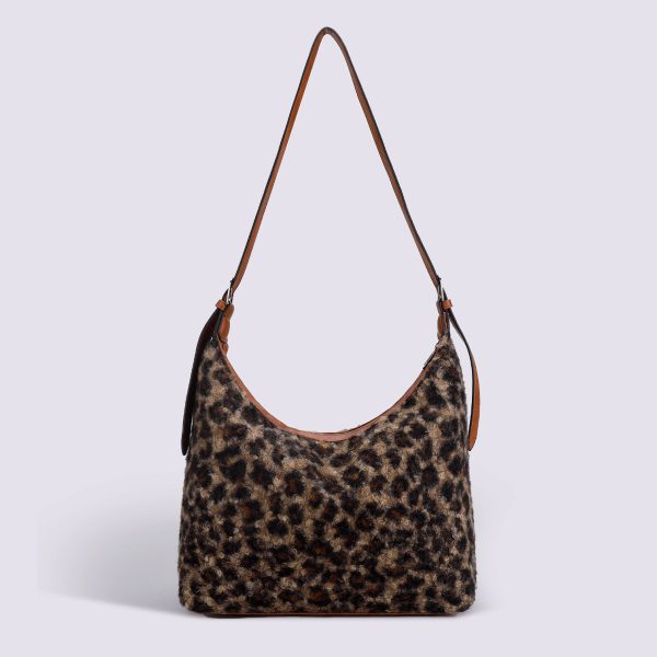 Ladies' Plush Casual Bag Leopard Print Niche Alternative - Image 2