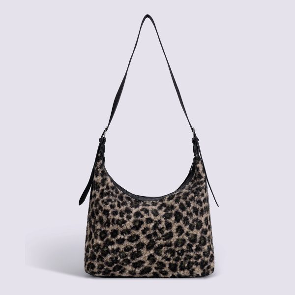 Ladies' Plush Casual Bag Leopard Print Niche Alternative - Image 3