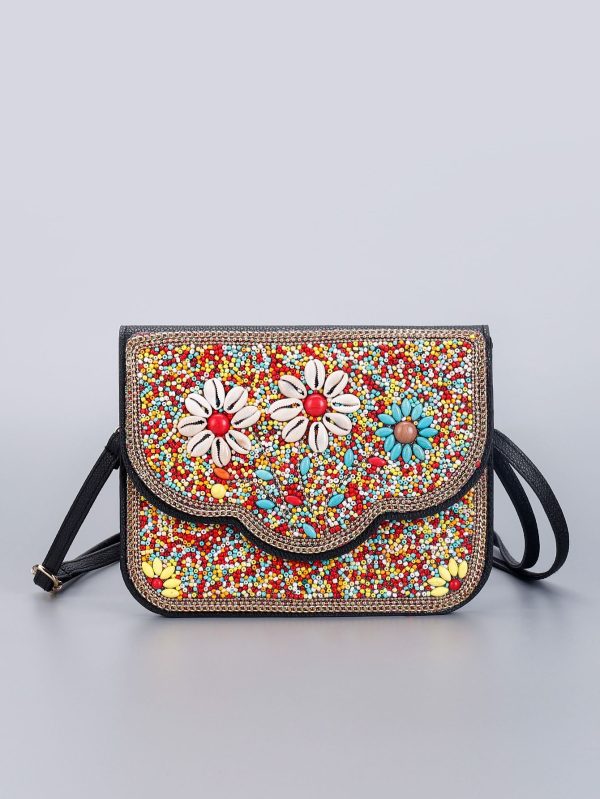 Women's Casual Handbag - Bohemian Style, Horizontal Design with Shoulder Strap - Image 2
