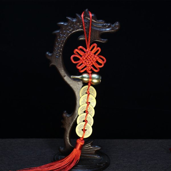 Chinese Knot Feng Shui Car Pendant Gourd and copper coin pendant - Image 6