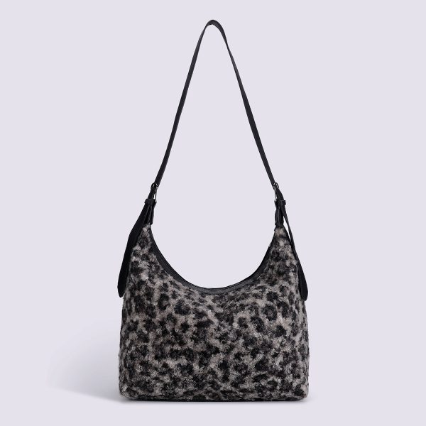 Ladies' Plush Casual Bag Leopard Print Niche Alternative - Image 4