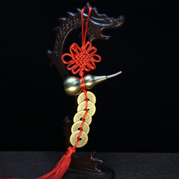 Chinese Knot Feng Shui Car Pendant Gourd and copper coin pendant - Image 5