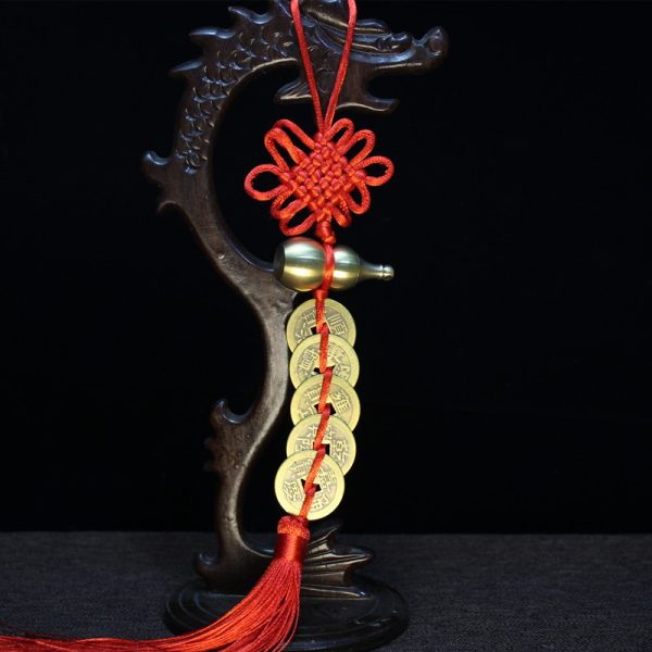 Chinese Knot Feng Shui Car Pendant Gourd and copper coin pendant - Image 4