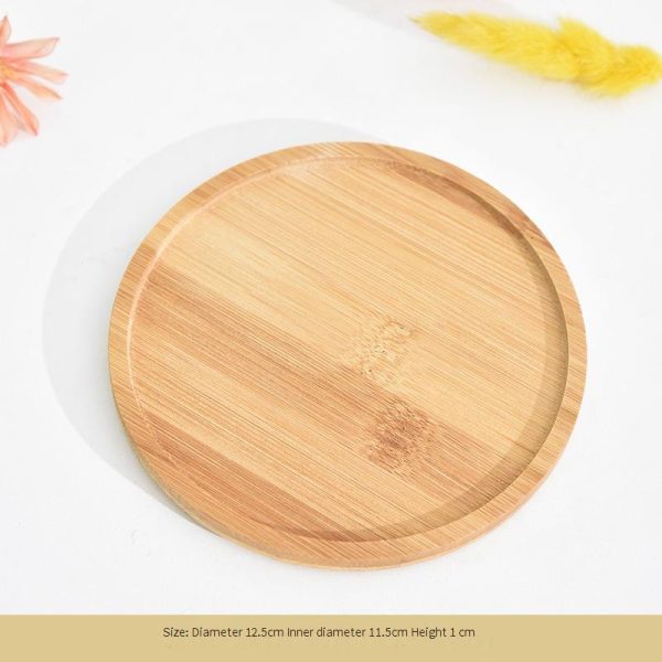 bamboo plant pot tray Handmade eco-friendly  Home decor - Image 8