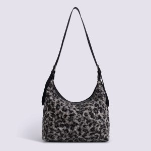 Ladies' Plush Casual Bag Leopard Print Niche Alternative